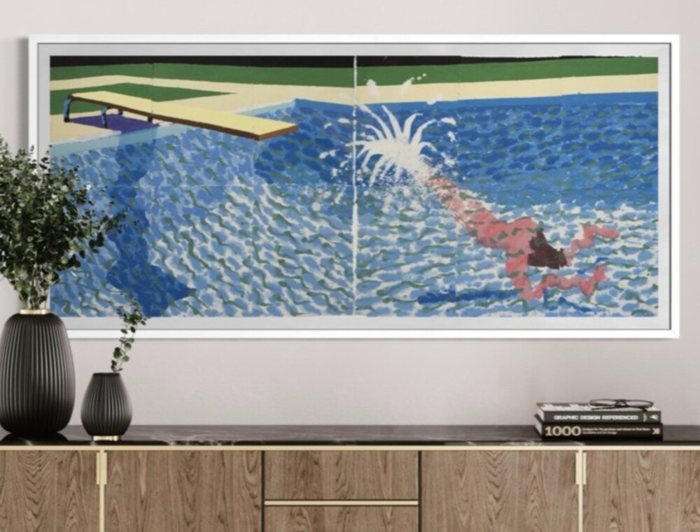 David Hockney - Large Diver (Paper Pool)